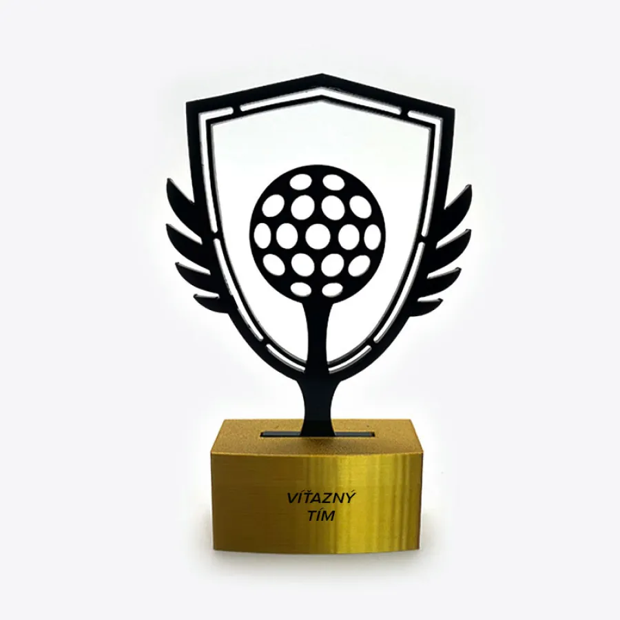 Oceňte výnimočné úspechy štýlovo s našou golfovou trofejou. Personalizácia UV potlačou je samozrejmosťou. Množstevné zľavy. Kontaktujte nás.