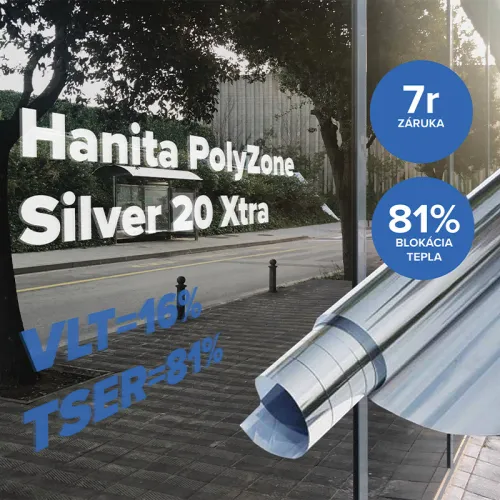 Fólie na sklo Hanita PolyZone Silver 20 Xtra
