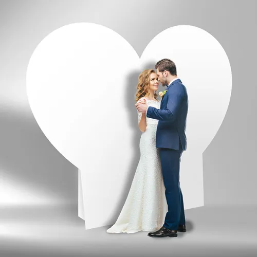 Svatební fotostěna srdce