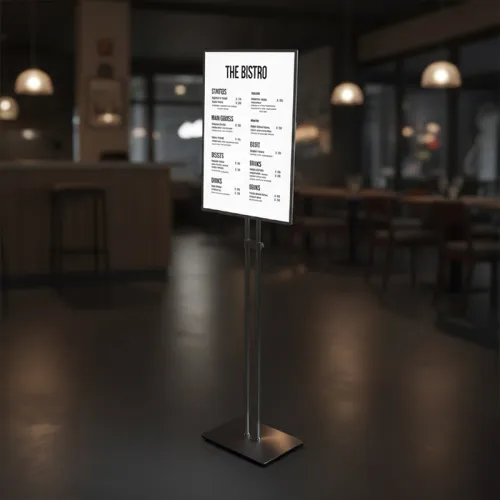 Menu stojan s LED osvětlením