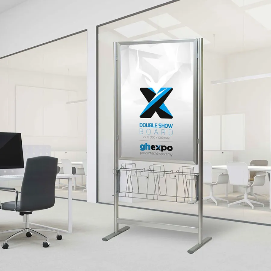 V našej ponuke nájdete aj rôzne stojany a rámy na plagáty, ktoré sa dajú použiť opakovane s iným plagátom. Modely na stenu, samostatne stojace, ale aj boardy.