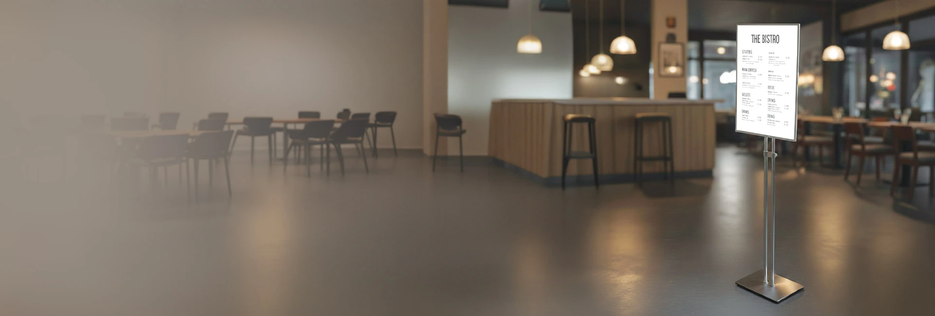 NOVINKA Menu led stojan - v cene stojanu je zahrnutá aj kvalitná tlač