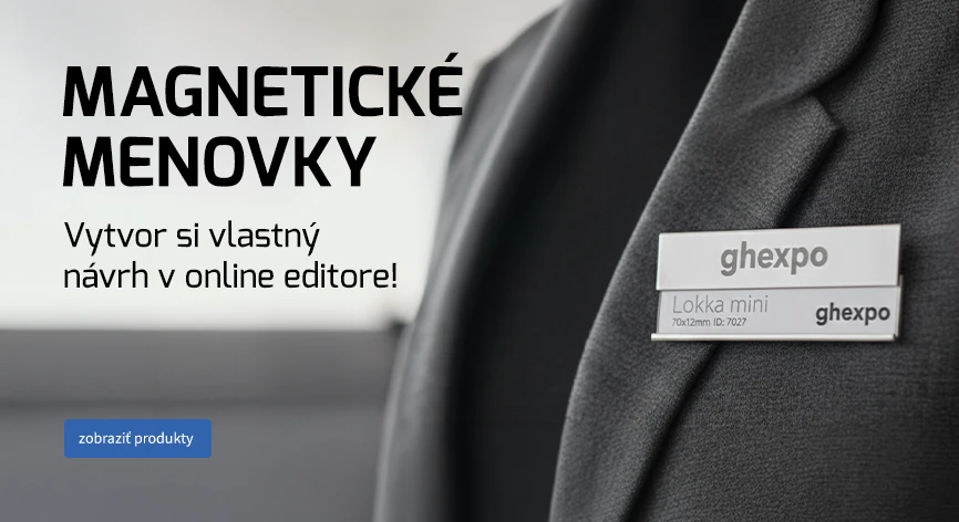 MAGNETICKÉ MENOVKY - Vytvor si vlastný návrh v online editore!