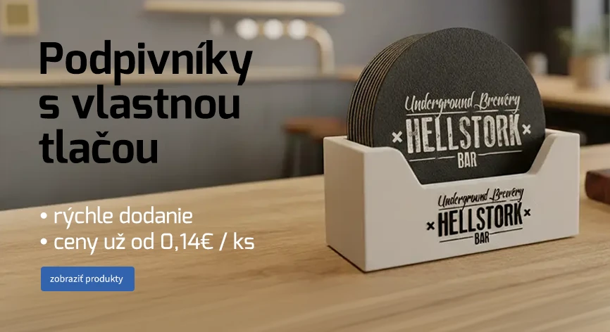 Originálne podpivníky s potlačou - UŽ OD 0,20 €/ kus