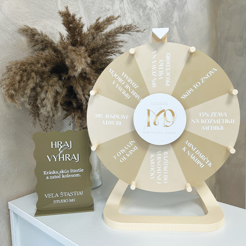 Stolové koleso šťastia – Mini 30 cm vs. Medium 50 cm | Ako si vybrať